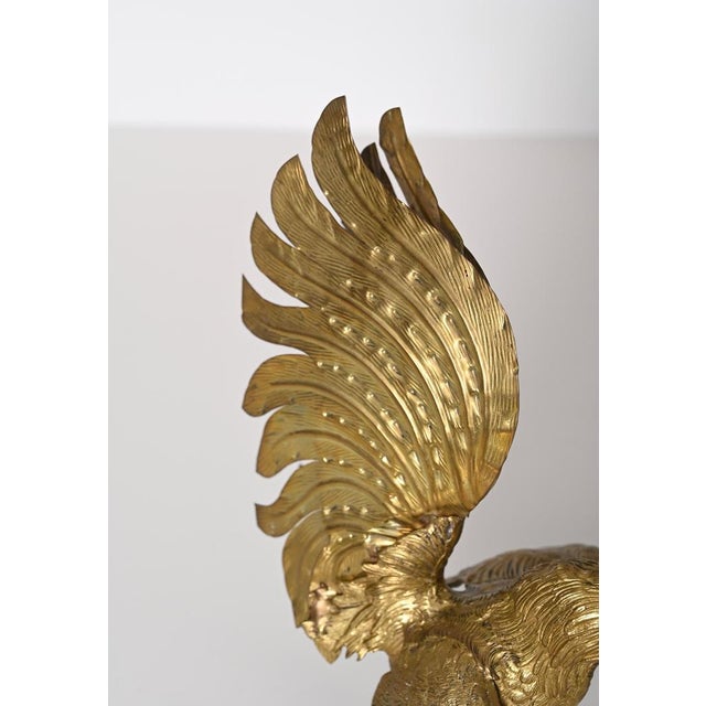 Italian Gold Plated Fighting Cockerel Ornaments, 1960s, Set of 2 For Sale - Image 12 of 16