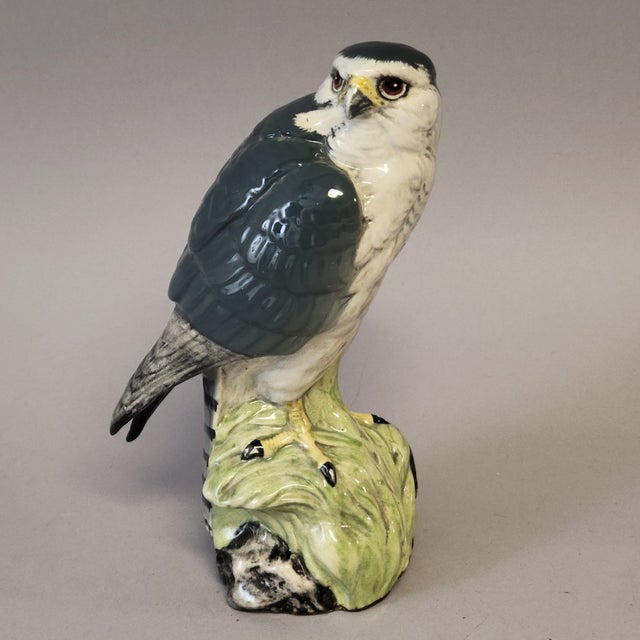 Blue Vintage Scottish Beneagles Merlin Figural Porcelain Scotch Whisky Decanter, C. 1970s For Sale - Image 8 of 8