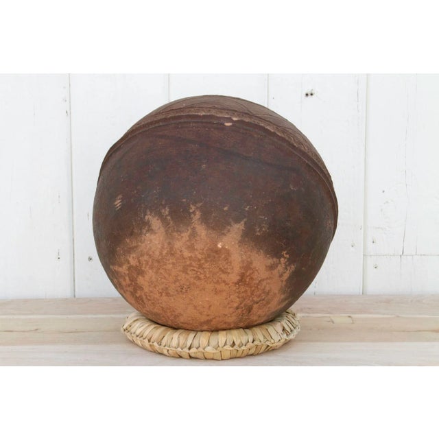 Ceramic Antique Engraved Clay Water Pot For Sale - Image 7 of 9