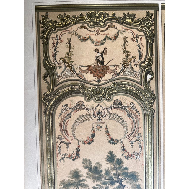 Illustration 19th Century French Chromolithograph – Rococo Decorative Panel Design For Sale - Image 3 of 8