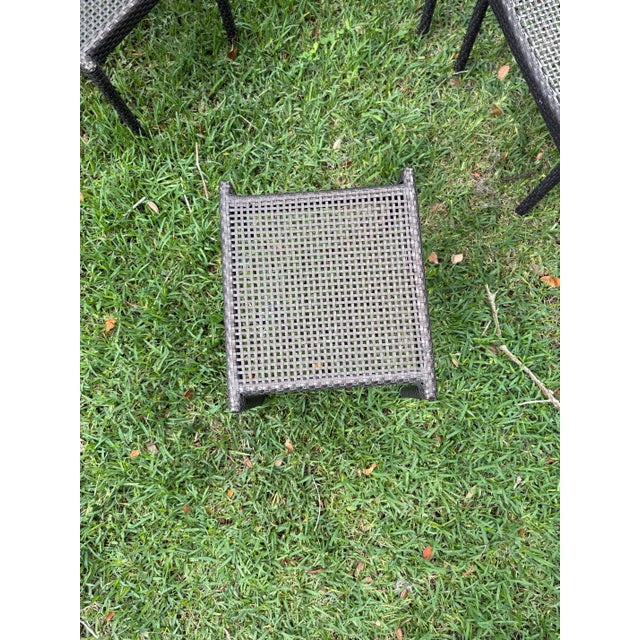 2010s Dedon Holiday Collection — Set of 6 Armchairs & 3 Side Tables, Commercial Hospitality Grade For Sale - Image 5 of 6