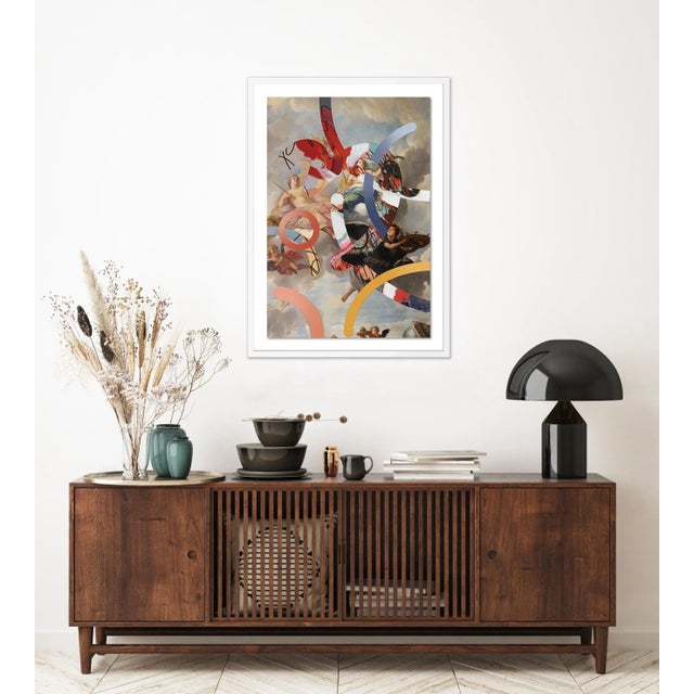 Contemporary Tender Meditation I by Coup d'Esprit, Art Print in White Frame, Medium For Sale - Image 3 of 4