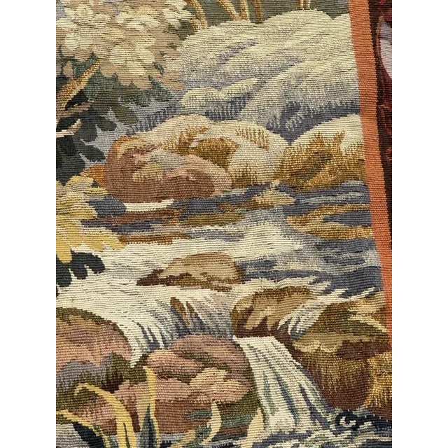 Mid-Century Modern French Handwoven The Village Tapestry from Aubusson, 1920s For Sale - Image 9 of 18