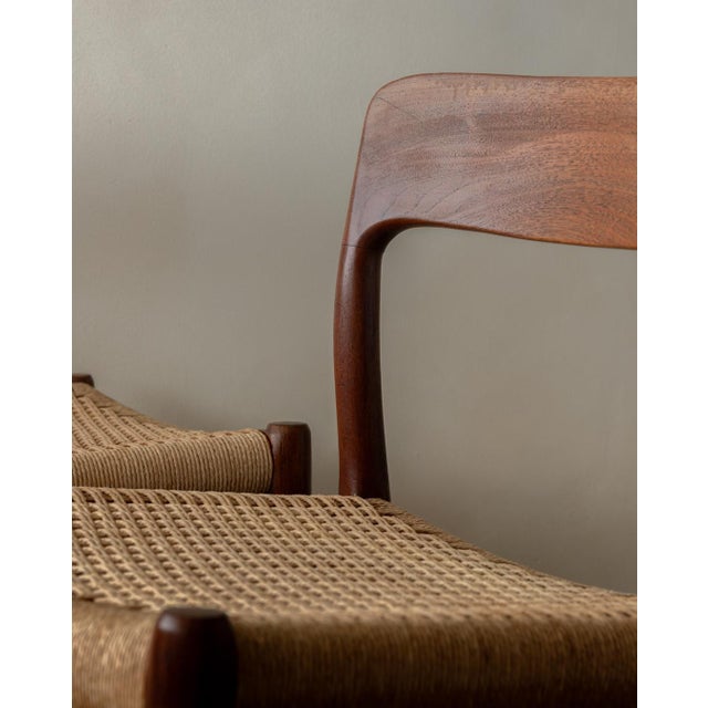 Vintage Danish Model 75 Dining Chairs in Teak by Niels Otto Møller for J.L. Møllers Møbelfabrik, 1950s, Set of 4 For Sale - Image 17 of 18