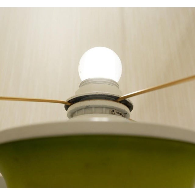Green Ceramic Table Lamp, 1970s For Sale - Image 4 of 10