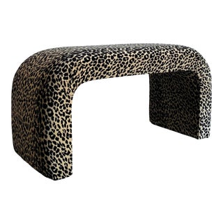 Vop Waterfall Bench in Cheetah Print For Sale