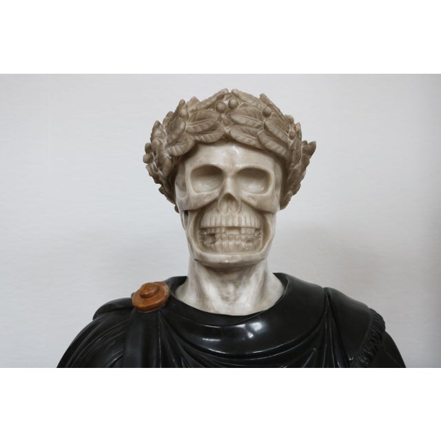 19th Century 19th Century Italian Roman Vanitas Bust Renaissance Revival Memento Mori Marble, 1890, Marble For Sale - Image 5 of 9