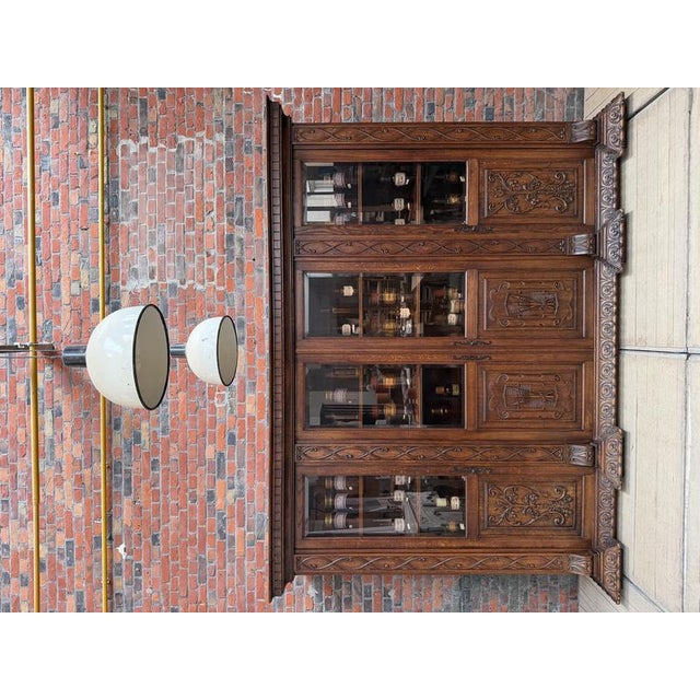 Large Oak Pharmacy Display Case For Sale - Image 6 of 18