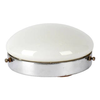 Bauhaus Opaline Glass Ceiling Lamp by Napako, 1960s For Sale