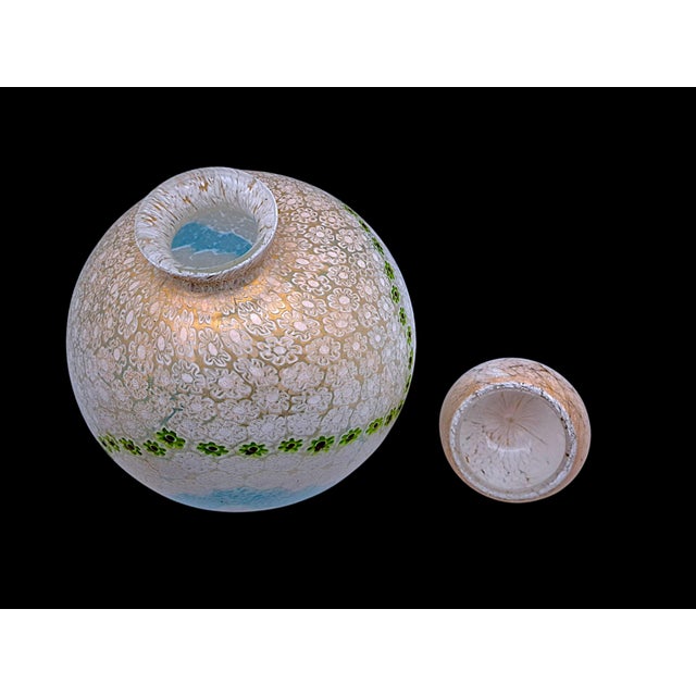 Murano Glass Potiche Vase in Polychrome Murrine with Gold Inclusions by La Murrina, 1980s For Sale - Image 10 of 15