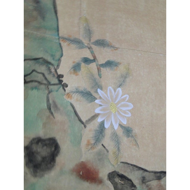 Yellow 36" * H108"/Panel * 6ps,Brown-Yellow Magnolia Wallpaper, Magnolia‌ Wallpaper Mural, 6 Panels For Sale - Image 8 of 11