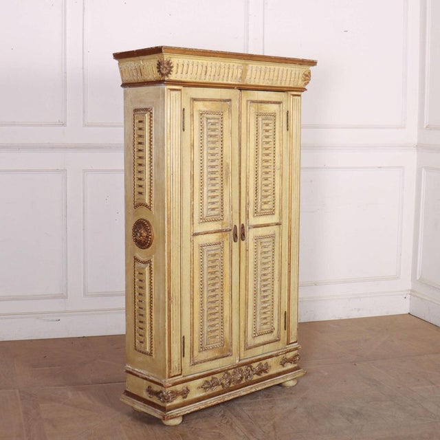 Brown Italian 2-Door Pine Cupboard, Late 19th Century For Sale - Image 8 of 12