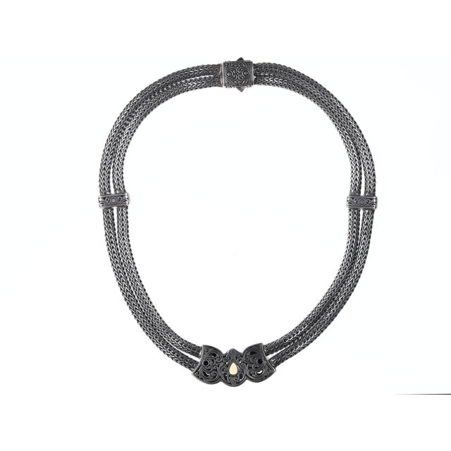 Metal Samuel Benham Sterling/18k Citrine Double Necklace For Sale - Image 7 of 9