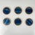 Mid-Century Modern Coasters in Blue Agate and Wood, 1960s, Set of 6 For Sale - Image 4 of 8