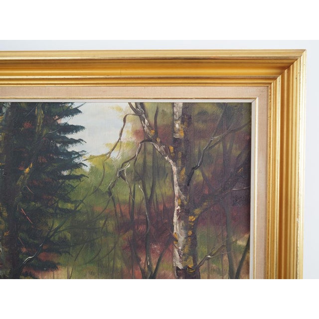 Scandinavian Artist, The Deep in the Forest, 1970s, Oil on Canvas, Framed For Sale - Image 10 of 14