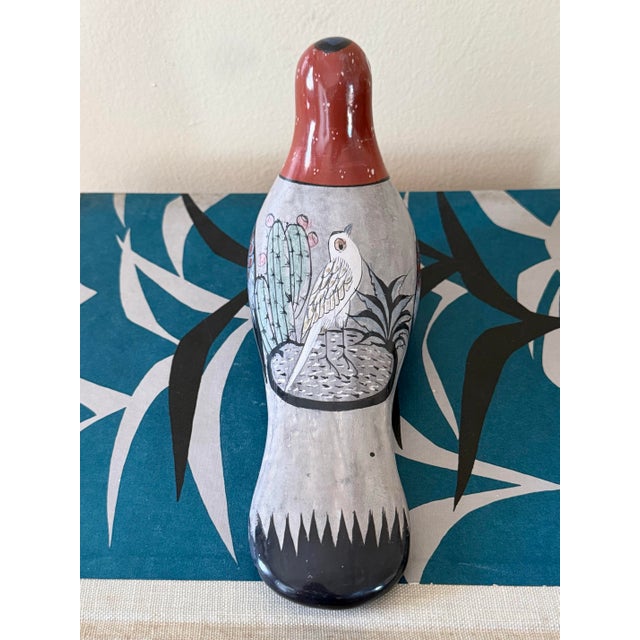 20th Century Mexican Folk Art Hand-Painted Tonalá Bird For Sale - Image 6 of 13