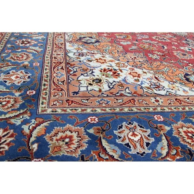 Textile 1980s Persian Tabriz Area Rug 9’10” X 12’8″ For Sale - Image 7 of 9
