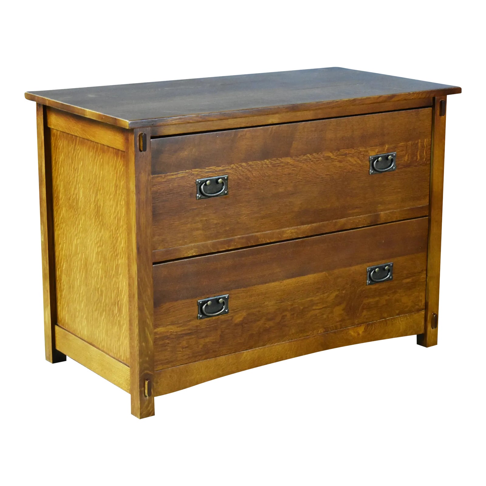 Crafters and Weavers Mission Oak 2 Drawer Lateral File