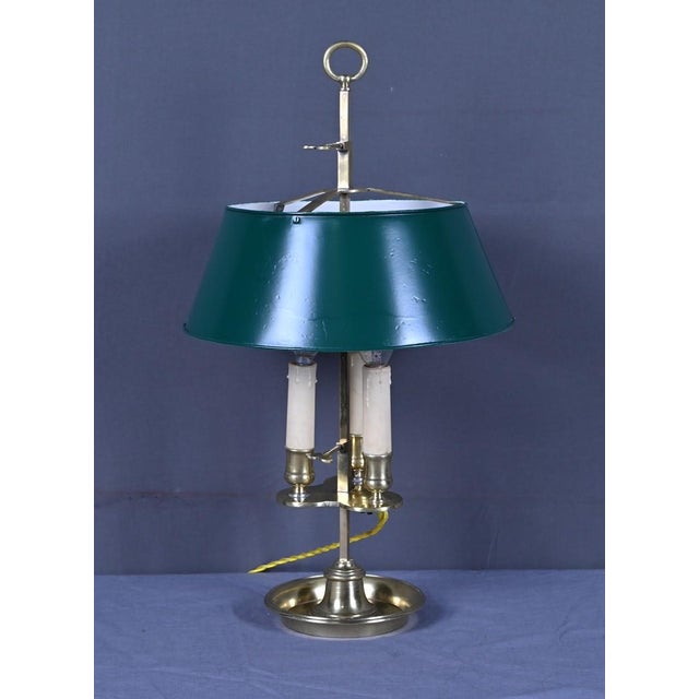 Empire Style Brass Bouillotte Lamp, Late 19th Century For Sale - Image 14 of 17