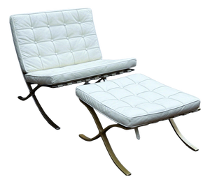 Set of Barcelona Chair and Ottoman
