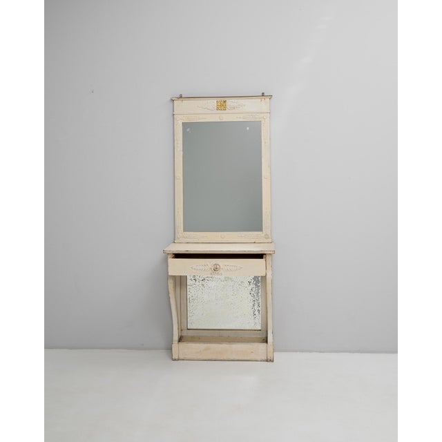 19th Century French Wood White Patinated Vanity For Sale - Image 17 of 18