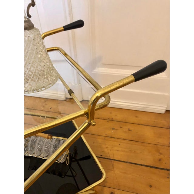 Gold Art Deco Serving Trolley, 1960s For Sale - Image 8 of 11