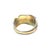 14k Yellow & White Gold Bold Sculptural Ring, Size 8 For Sale In New York - Image 6 of 7