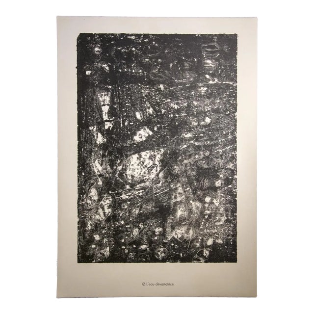 Jean Dubuffet, L'eau Dévastatrice, Original Lithograph, 1959 For Sale