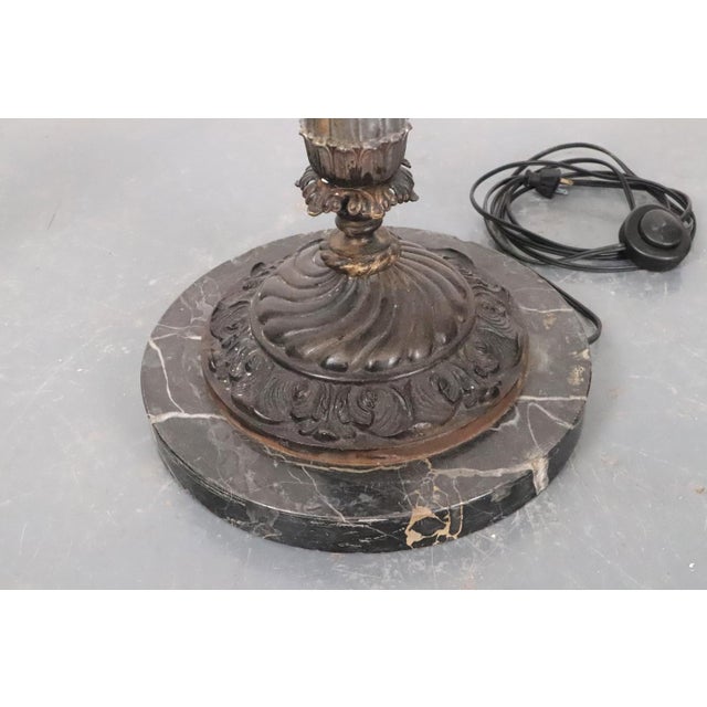 Pair of Bronze Electrified Standing Menorah Candelabras For Sale - Image 10 of 13