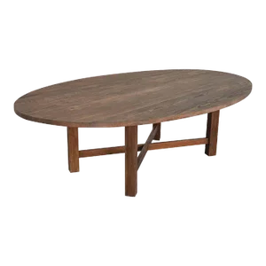 Oval Dining Table in Reclaimed Heart Pine by Petersen Antiques