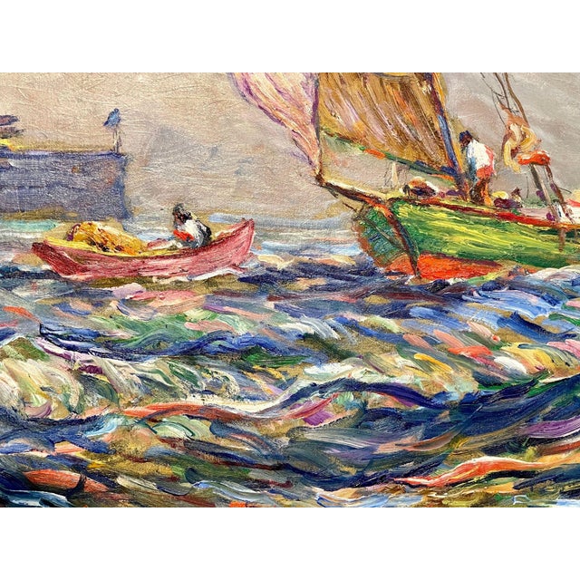Reynolds Beal, Impressionist Oil Painting, Uss Utah Rockport Mass, American 1928 For Sale - Image 9 of 12