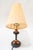 Black Wood Table Lamp with Fabric Shade, Vienna, Austria, 1950s For Sale - Image 8 of 9
