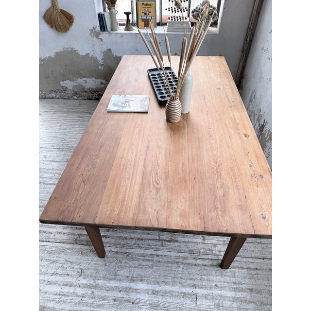 Pitch Pine Farmhouse Table, 1950s For Sale - Image 15 of 18