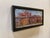 Industrial Burnham Yards by Delton Demarest | Oil on Board Painting of an industrial yard with buildings. For Sale - Image 3 of 5