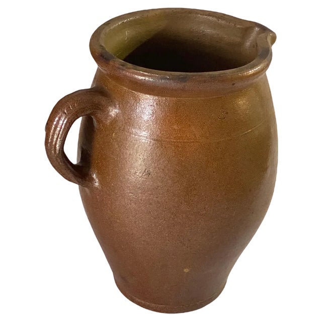 Brown Stoneware Jug, France, 1960s For Sale