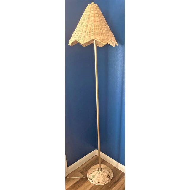 Lillian August Rattan Parasol Floor Lamp Chairish