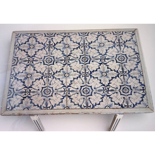 Antique Faience Table, 1840s For Sale - Image 11 of 13