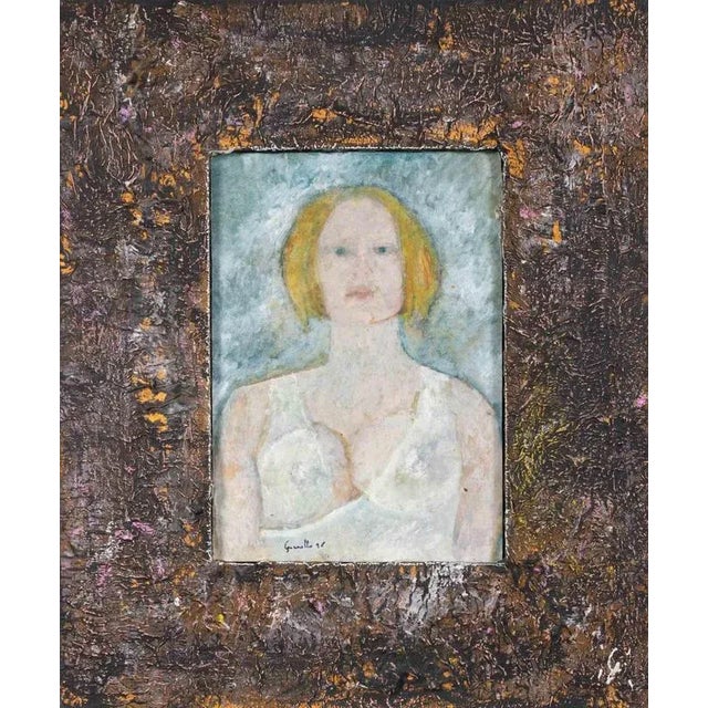 1980s Luigi Granetto, The Unfinished Thrill of Living, Oil on Paper, 1998, Framed For Sale - Image 5 of 5