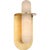 Modern Kelly Wearstler for Visual Comfort Signature Fosse 11" Invertable Offset Oval Sconce in Antique-Burnished Brass with Alabaster For Sale - Image 3 of 13