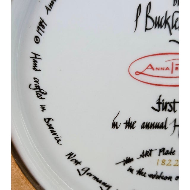 1980s Noel, Noel by P. Buckley Moss Framed Collectors Plate, Anna Perenna Bavaria For Sale - Image 11 of 11