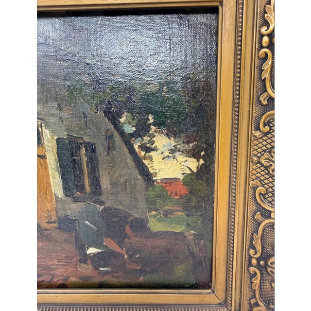 Pieter Adrianus "Piet" Schipperus Original Oil on Wood Farmhouse 1924 For Sale In Seattle - Image 6 of 13