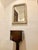 19th C. French Louis Philippe Silver Leaf Mirror Featuring an arched top, the beaded edges are incised with X-form...