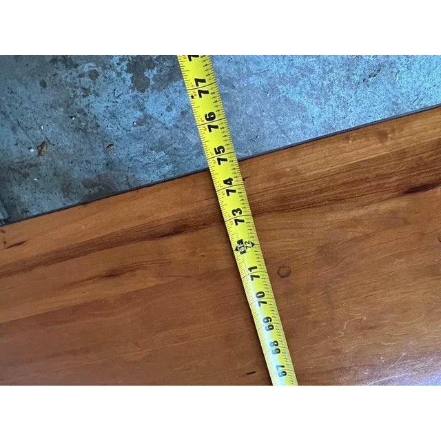 Wood Mid 20th Century Vintage Solid Cherry Barely Twisted Leg Drop-Leaf Gate Leg Dining Table. For Sale - Image 7 of 10