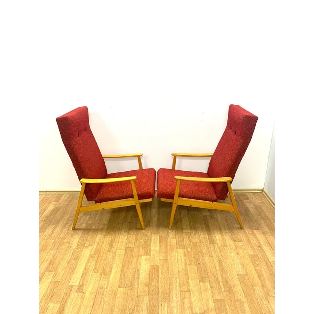 Brown Armchairs from TON, Czechoslovakia, 1960s, Set of 2 For Sale - Image 8 of 11