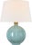 Transitional Thomas O'Brien by Visual Comfort Signature Ponteil 17" Table Lamp in Crackled Robin with Linen Shade For Sale - Image 3 of 3