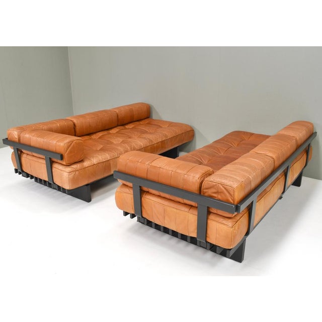 DS80 Daybed Sofas in Cognac Tan Leather from De Sede, Switzerland, 1970s, Set of 2 For Sale - Image 18 of 18