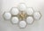 Fabio Ltd 21st Century Hive Satin Brass Glossy White Murano Flush Mount by Fabio LTD For Sale - Image 4 of 9