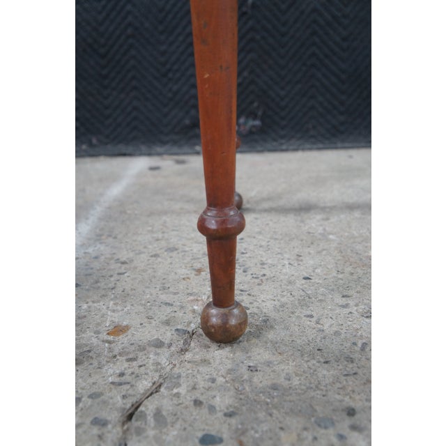 Antique Early American Country Farmhouse Cherry Parlor Side Table For Sale - Image 9 of 11