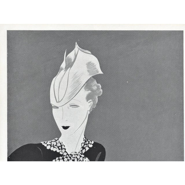 This is an original French Chanel fashion print that dates to 1934. It is a rare piece as it had limited circulation at...