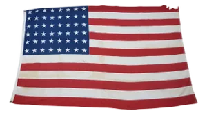 Large Mid Century Cotton 48 Star United States American Flag 54" X 84"